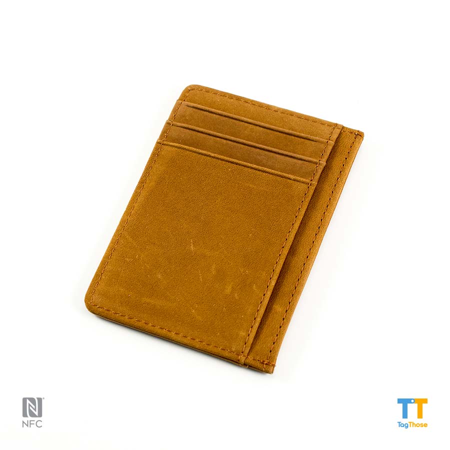 RFID Blocking Leather Wallet "Brown"