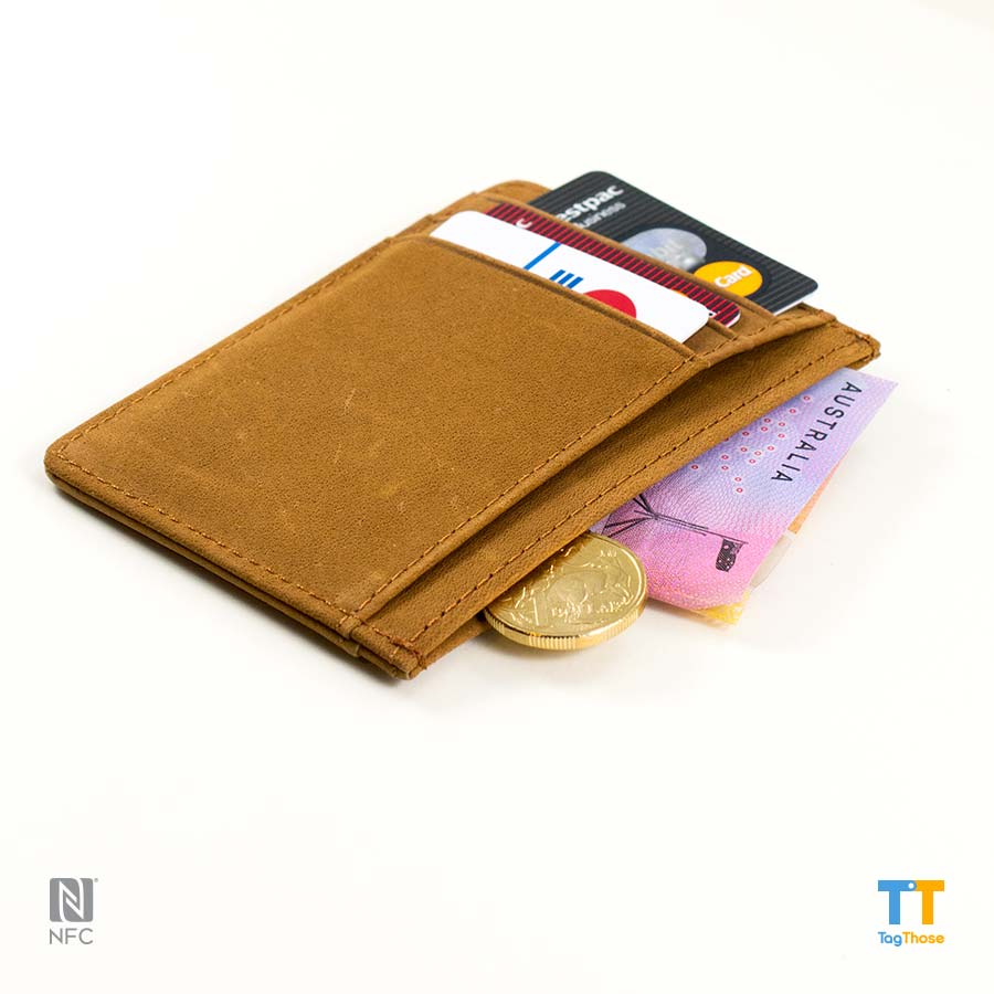 RFID Blocking Leather Wallet "Brown"