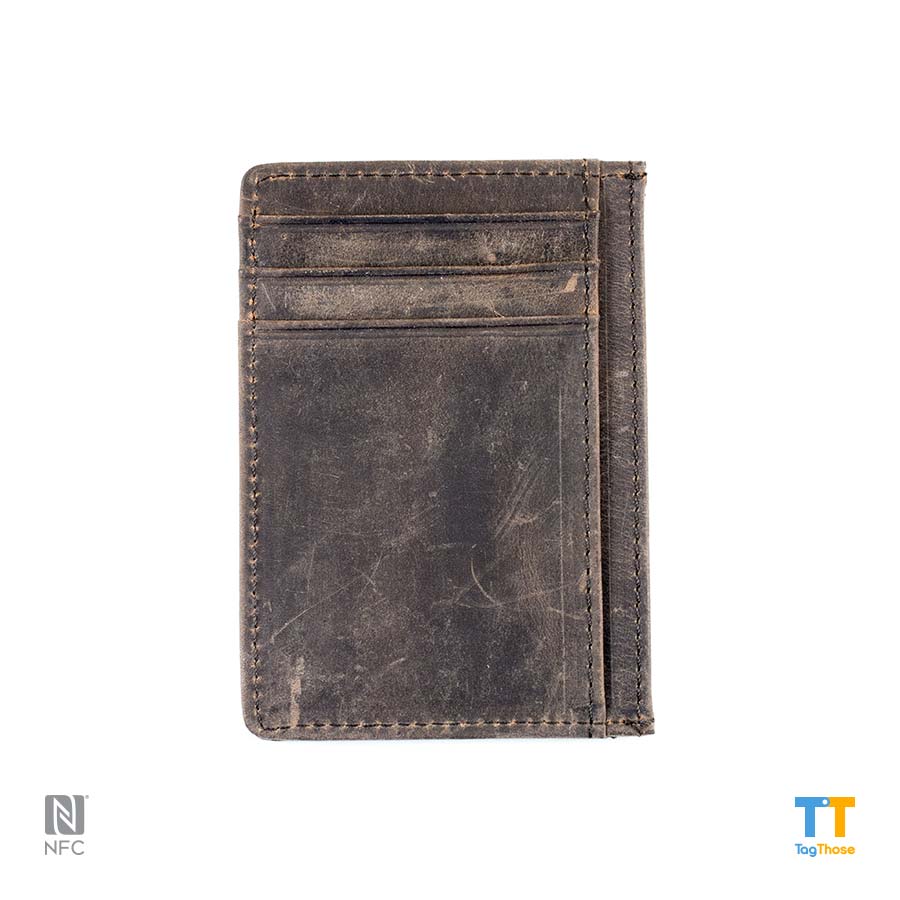 RFID Blocking Leather Wallet "Coffee"