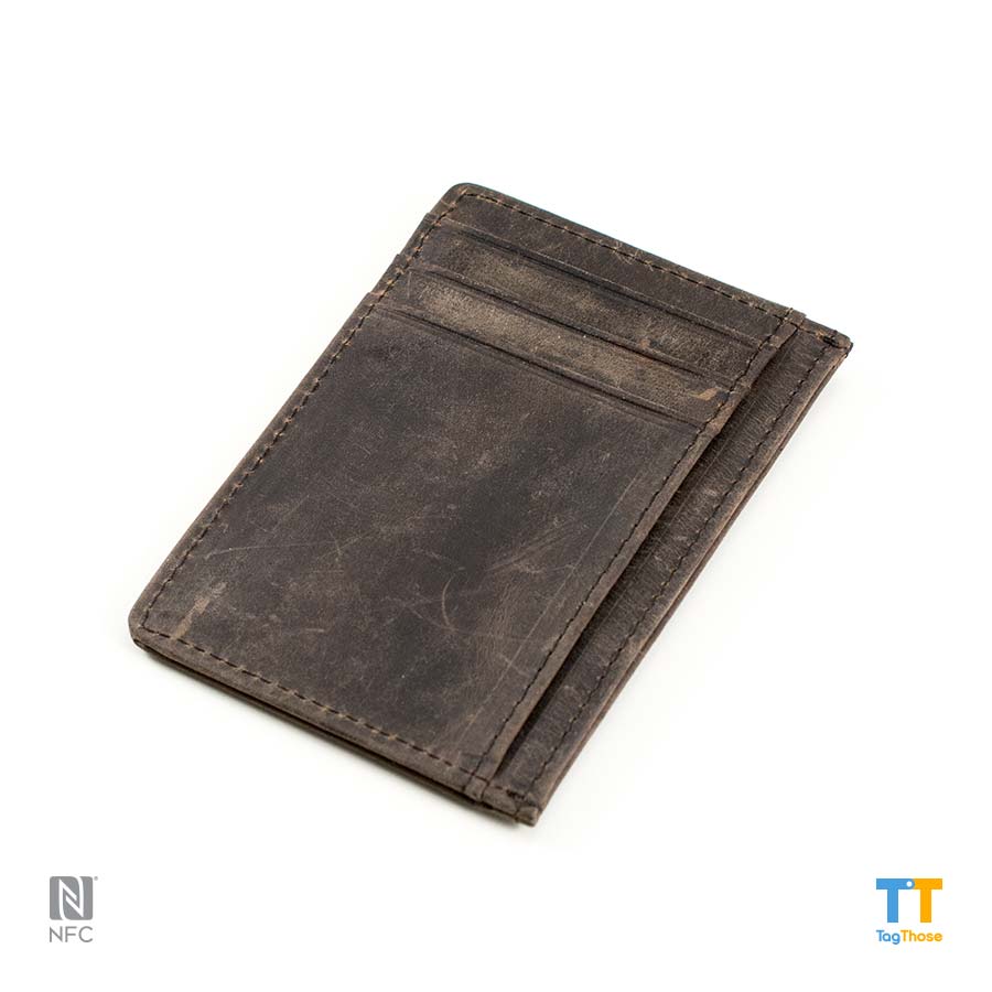 RFID Blocking Leather Wallet "Coffee"