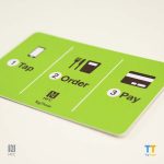 Food Ordering NFC Tag RECTANGLE Green NTAG213