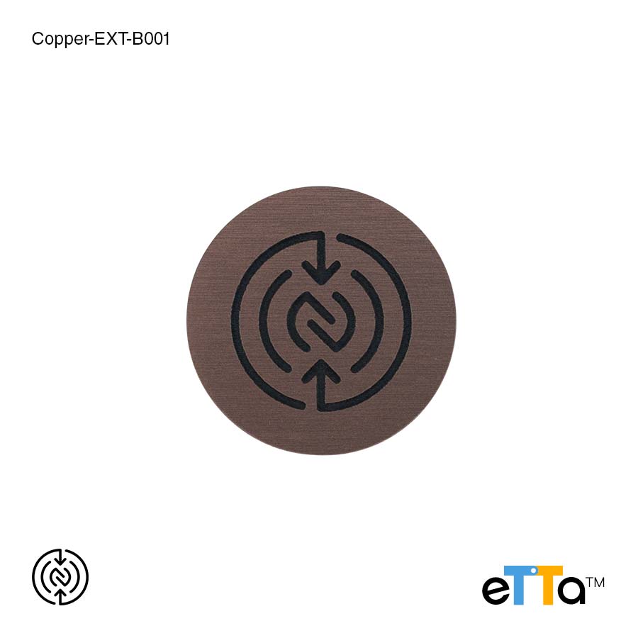 TagThose eTTa™ Faux Metallic NFC Tag EXT 8G COPPER