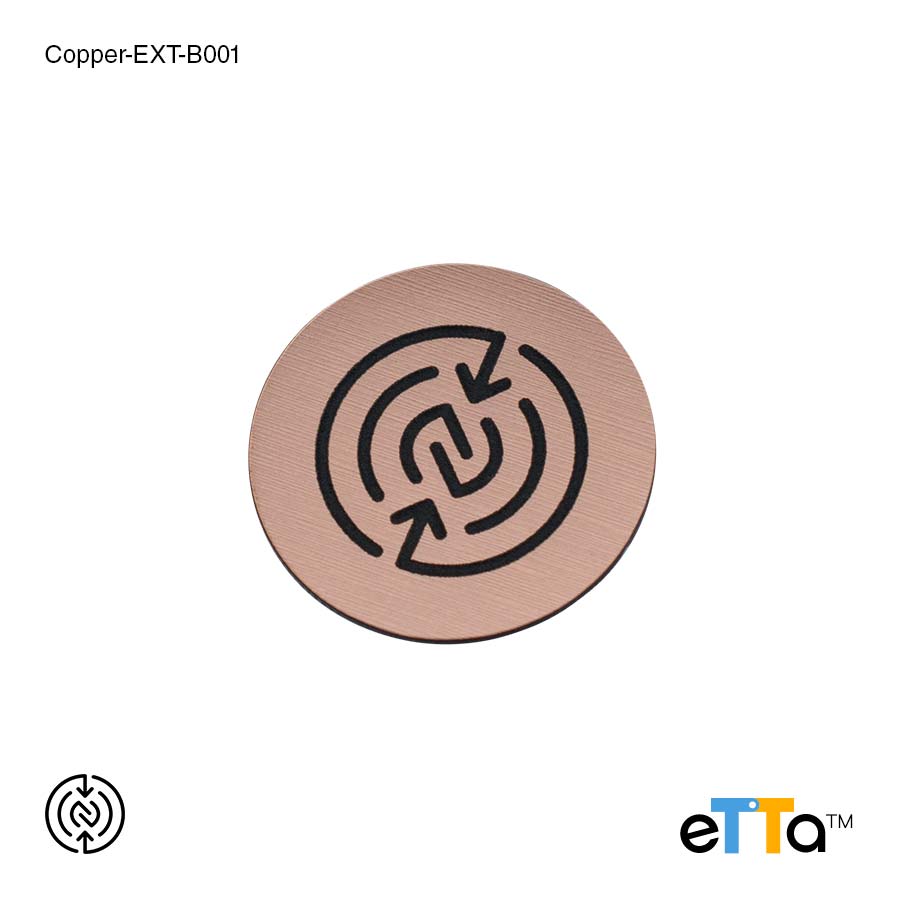 TagThose eTTa™ Faux Metallic NFC Tag EXT 8G COPPER