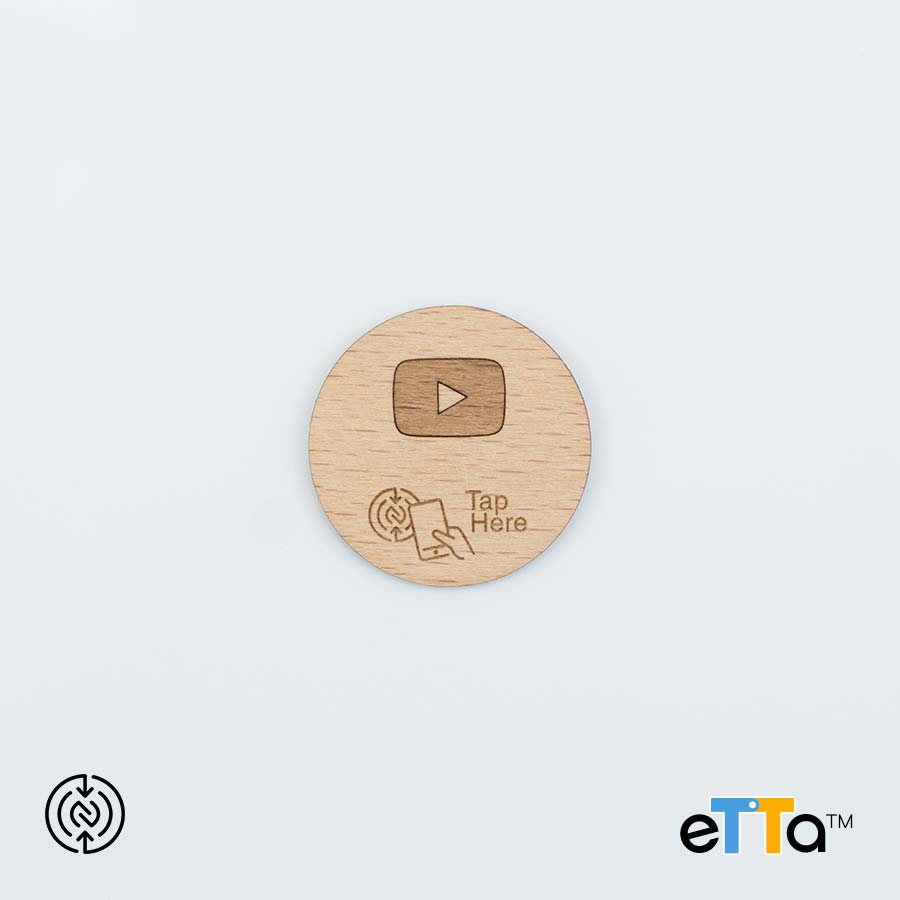 Wood YouTube NFC Tag