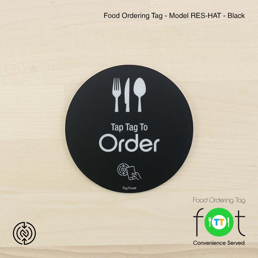 TagThose NFC eTTa Food Oredering Tag COSe Black