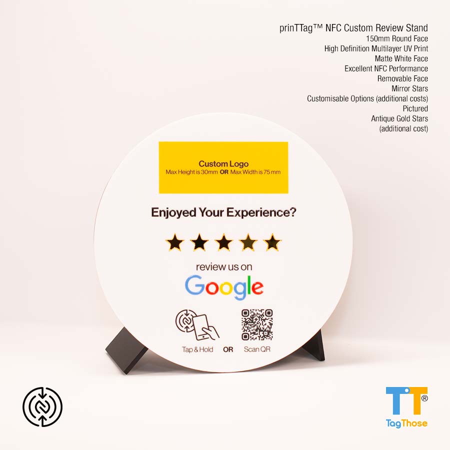 TagThose® NFC prinTTag™ Stand NFC Custom Review Stand
