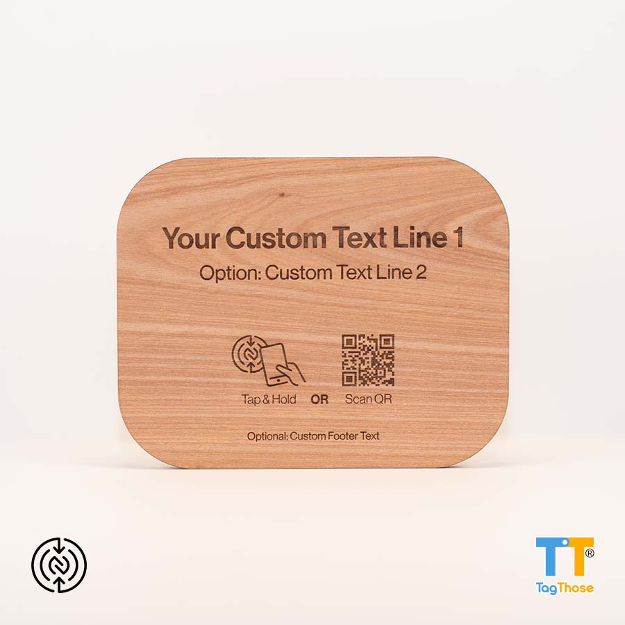 Engraved Wood NFC Tags